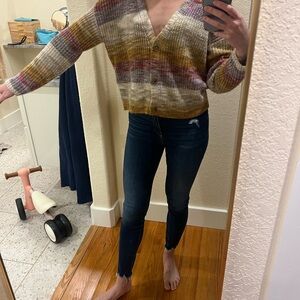 Lucky Brand Cozy Multicolor Knit Cardigan